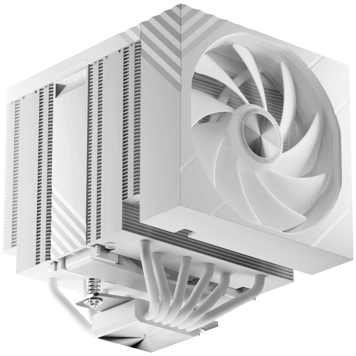 TRYX TURRIS T620 CPU Air Cooler, Dual-Tower, with 5-Inch Display - 120mm, White