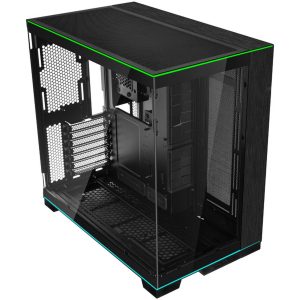Lian Li O11D EVO RGB, Tempered Glass +UNI FAN SL Wireless aRGB Fans, 3-pack - Black