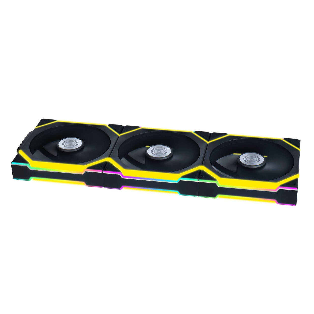 Lian Li O11D EVO RGB, Tempered Glass +UNI FAN SL Wireless aRGB Fans, 3-pack - Black