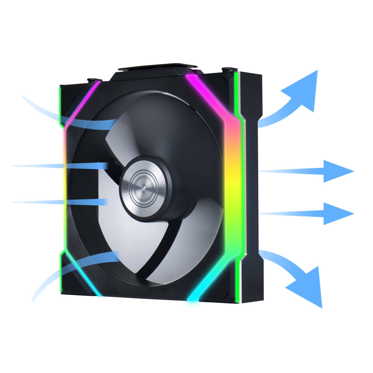 Lian Li O11D EVO RGB, Tempered Glass +UNI FAN SL Wireless aRGB Fans, 3-pack - Black