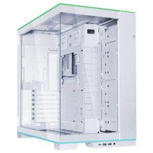 Lian Li O11D EVO RGB, Tempered Glass +UNI FAN SL Wireless aRGB Fans, 3-pack - White