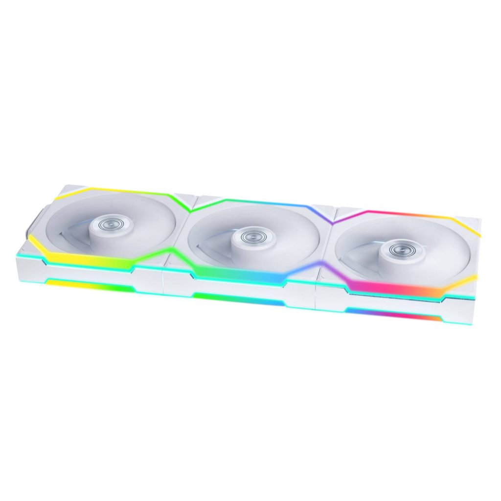 Lian Li O11D EVO RGB, Tempered Glass +UNI FAN SL Wireless aRGB Fans, 3-pack - White