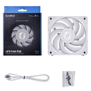 Lian Li UNI FAN P28 fans, pack of 3 - 120mm, White + 6x side ARGB stripes