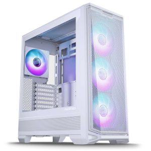 Phanteks Eclipse G400A PC Case + Glacier M25 Gen2 AiO Water Cooling - White