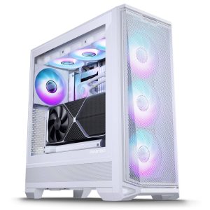 Phanteks Eclipse G400A PC Case + Glacier M25 Gen2 AiO Water Cooling - White