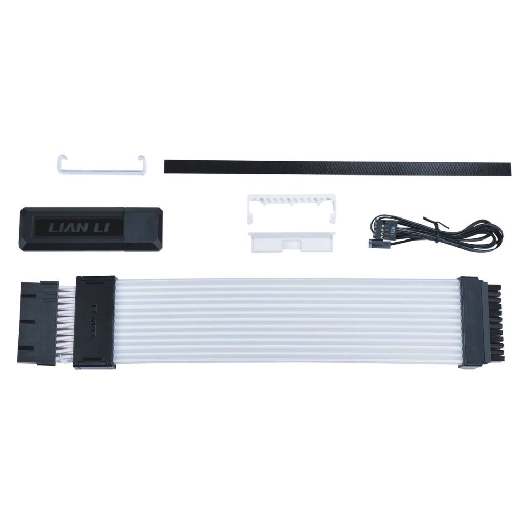 Lian Li Strimer Wireless 24-Pin RGB Motherboard Cable + 12V-2x6 GPU Cable Wide + 8.8 Universal Screen - Black
