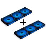 Lian Li 3+3 UNI FAN SL-INF 120 ARGB Reverse Blade PWM Fans, Pack of 6 - 120mm, Black