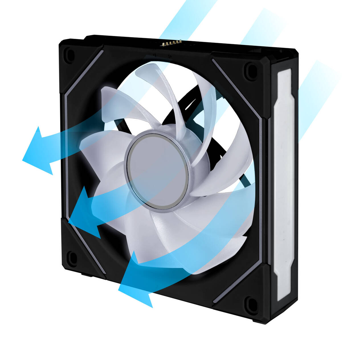 Lian Li 3+3 UNI FAN SL-INF 120 ARGB Reverse Blade PWM Fans, Pack of 6 - 120mm, Black