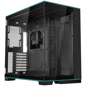 Lian Li O11 Dynamic EVO RGB PC Case Bundle + 6x UNI FAN SL-INF Reverse Blade Fans - Black
