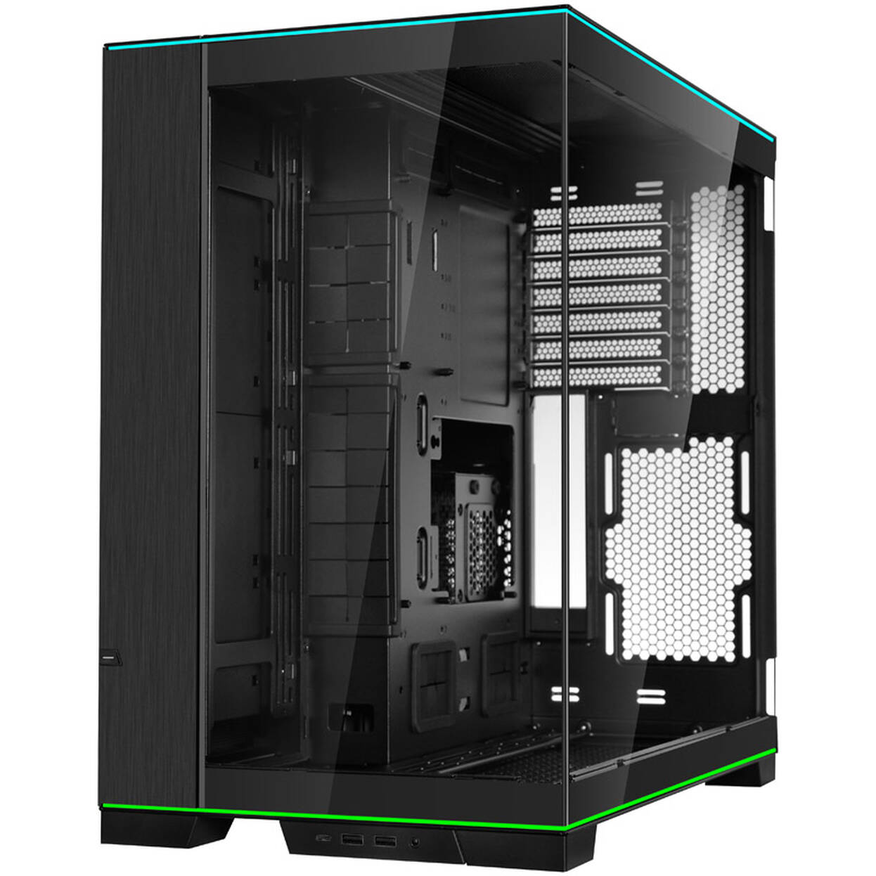 Lian Li O11 Dynamic EVO RGB PC Case Bundle + 6x UNI FAN SL-INF Reverse Blade Fans - Black