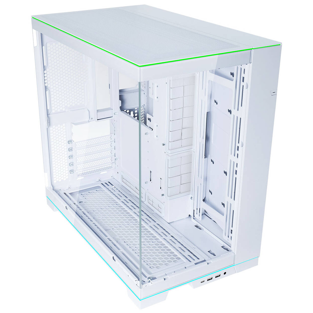 Lian Li O11 Dynamic EVO RGB PC Case Bundle, Mid-Tower, ARGB, Tempered Glass + 6x UNI FAN SL-INF Reverse Blade Fans - White