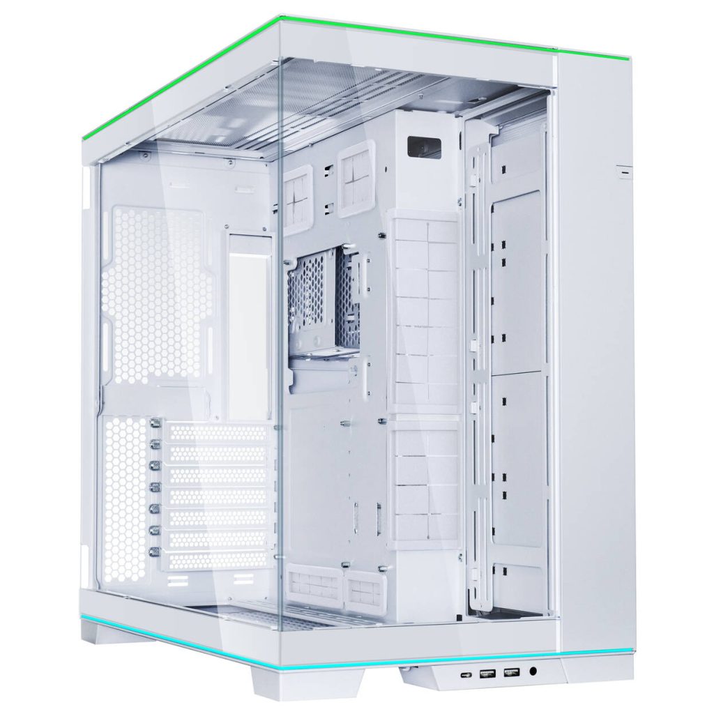 Lian Li O11 Dynamic EVO RGB PC Case Bundle + HydroShift II LCD-S 360TL AiO + 3x UNI FAN SL-INF 120 Reverse Blade Fans - White