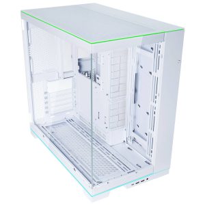 Lian Li O11 Dynamic EVO RGB PC Case Bundle + HydroShift II LCD-S 360TL AiO + 3x UNI FAN SL-INF 120 Reverse Blade Fans - White