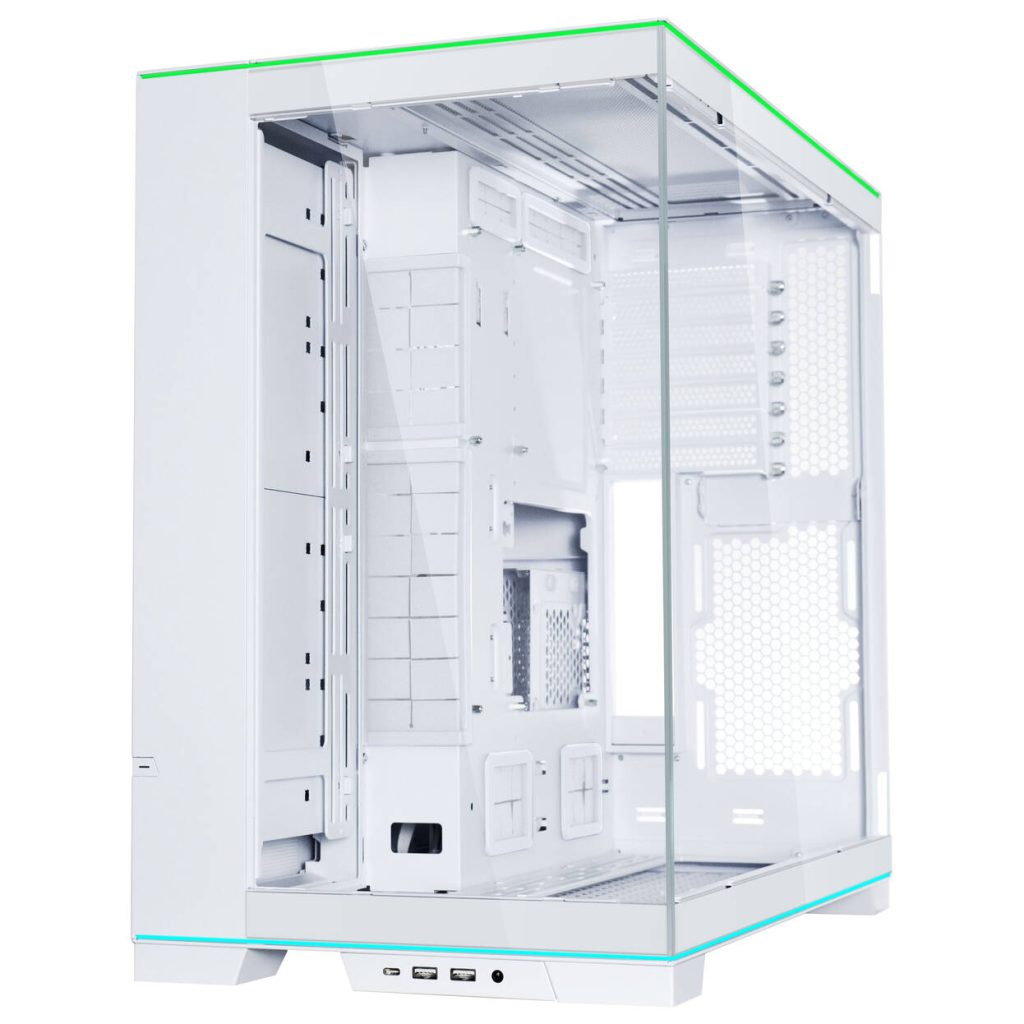 Lian Li O11 Dynamic EVO RGB PC Case Bundle + HydroShift II LCD-S 360TL AiO + 3x UNI FAN SL-INF 120 Reverse Blade Fans - White