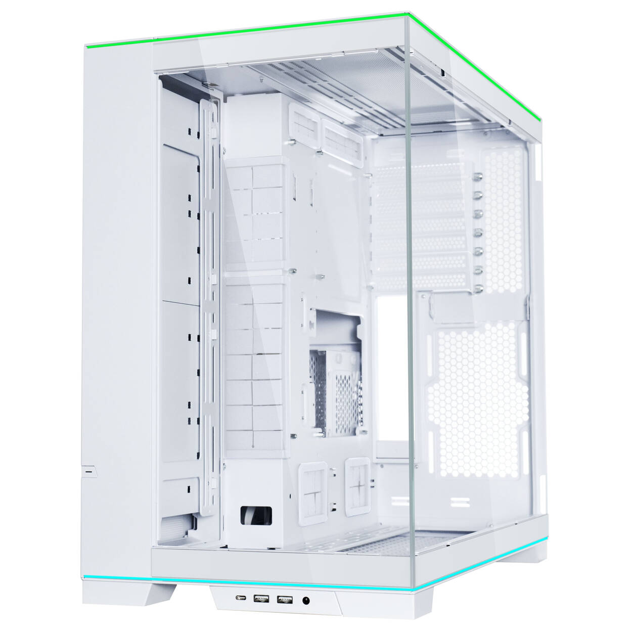 Lian Li O11 Dynamic EVO RGB PC Case Bundle + HydroShift II LCD-S 360TL AiO + 3x UNI FAN SL-INF 120 Reverse Blade Fans - White