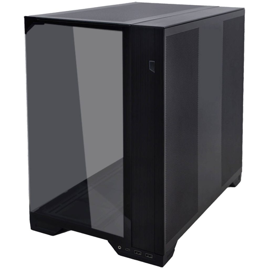 Lian Li O11 Vision Compact PC Case Bundle + 3x UNI FAN SL-INF 120 Reverse Blade Fans - Black