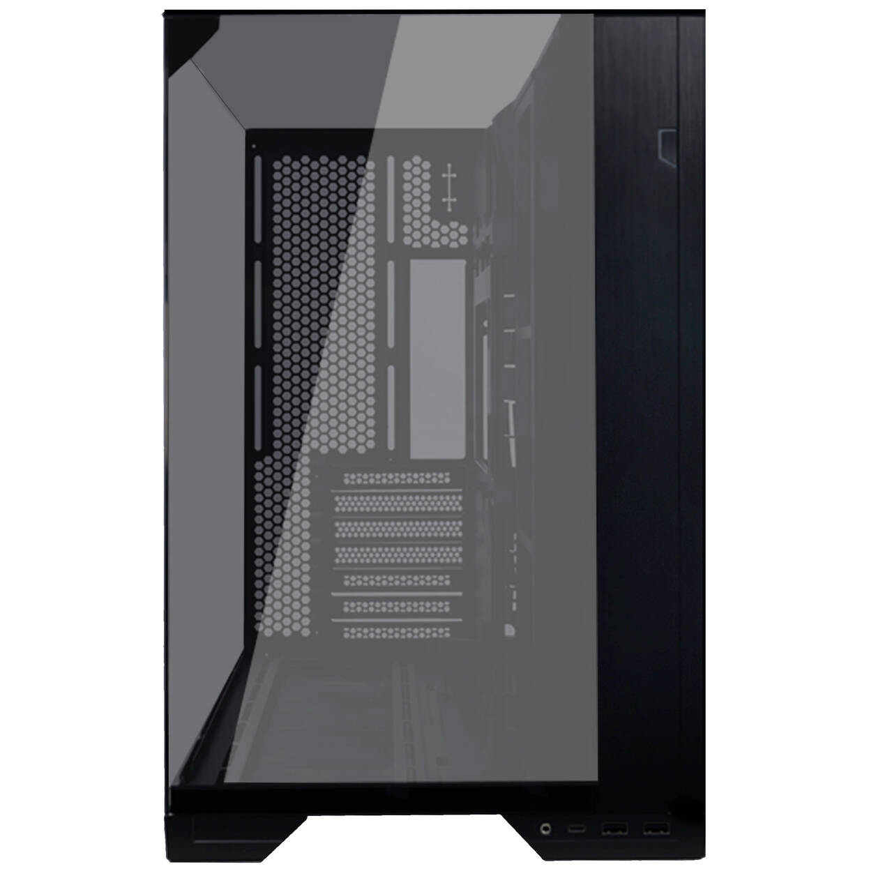 Lian Li O11 Vision Compact PC Case Bundle + 3x UNI FAN SL-INF 120 Reverse Blade Fans - Black