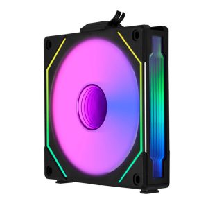 Lian Li O11 Vision Compact PC Case Bundle + 3x UNI FAN SL-INF 120 Reverse Blade Fans - Black