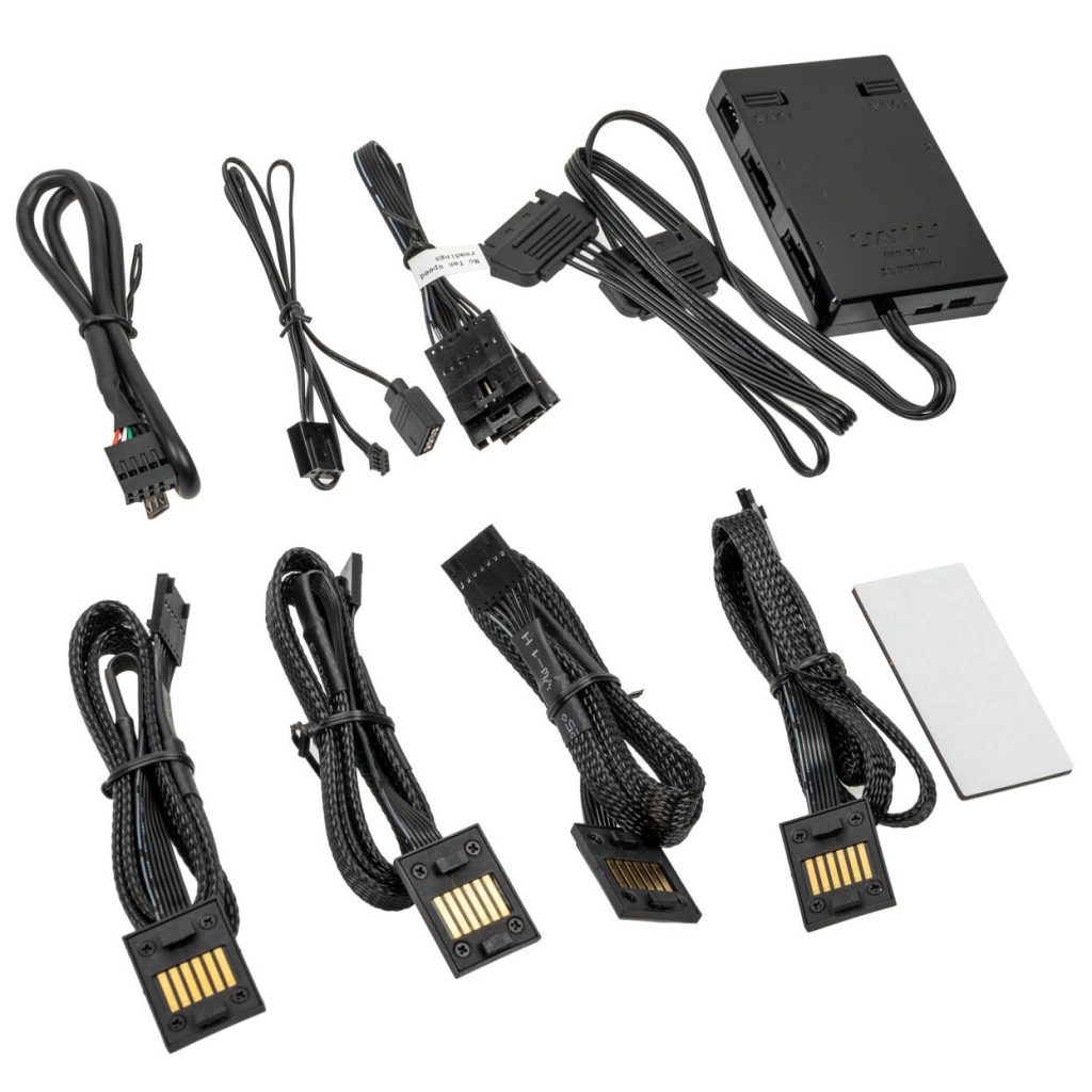 Lian Li O11 Vision Compact PC Case Bundle + 3x UNI FAN SL-INF 120 Reverse Blade Fans - Black