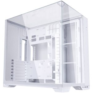 Lian Li O11 Vision Compact - white + 3x UNI FAN SL-INF 120 ARGB Reverse Blade fans - 120mm + HydroShift II LCD-S 360TL AiO water cooling, 360mm