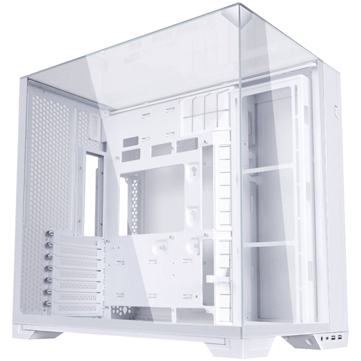 Lian Li O11 Vision Compact - white + 3x UNI FAN SL-INF 120 ARGB Reverse Blade fans - 120mm + HydroShift II LCD-S 360TL AiO water cooling, 360mm
