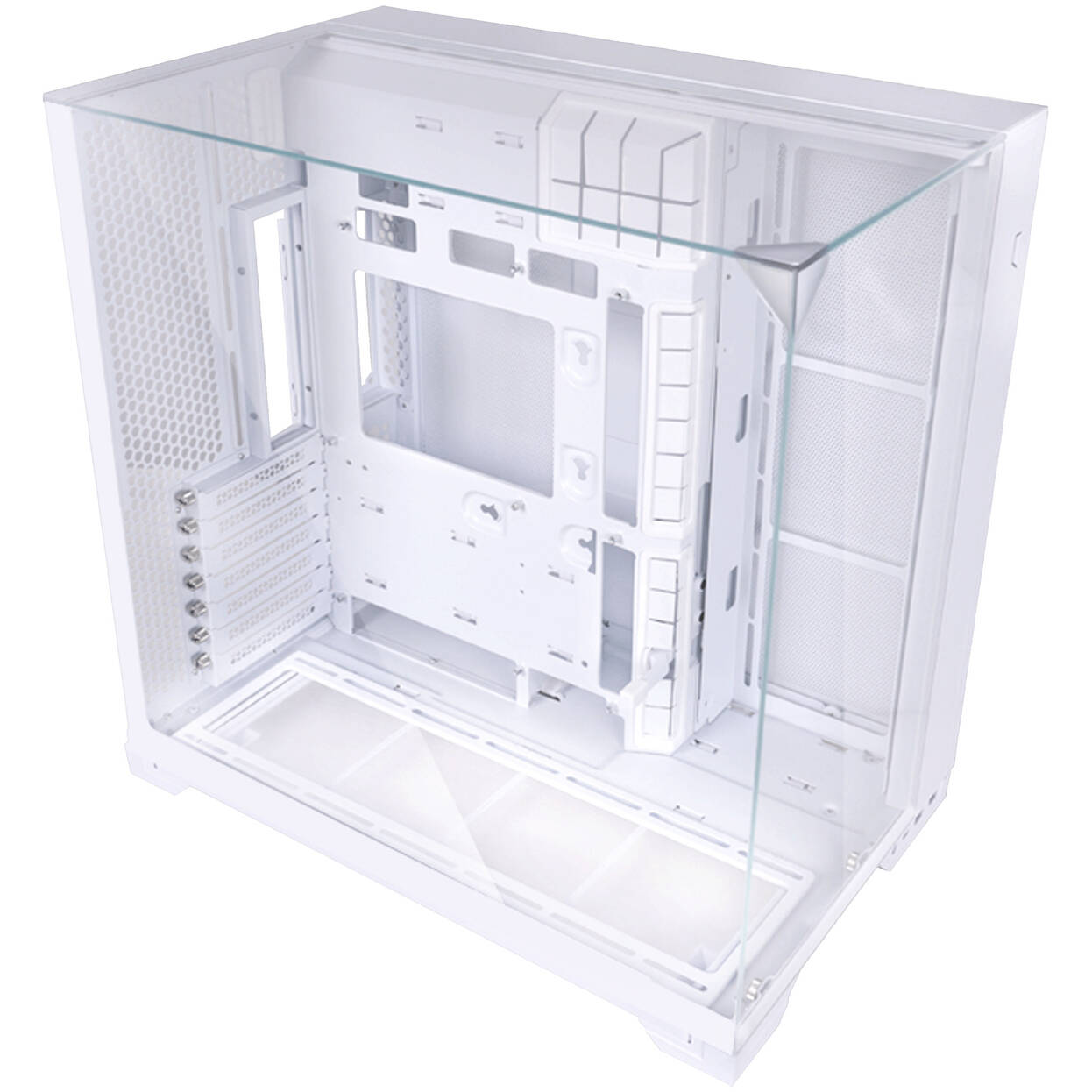 Lian Li O11 Vision Compact - white + 3x UNI FAN SL-INF 120 ARGB Reverse Blade fans - 120mm + HydroShift II LCD-S 360TL AiO water cooling, 360mm