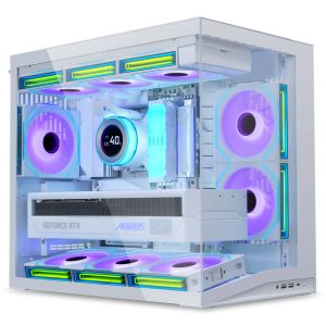 Lian Li O11 Dynamic Mini V2 - white - 5x UNI FAN SL-INF 120 ARGB Reverse Blade PWM fans - 120mm : image 3
