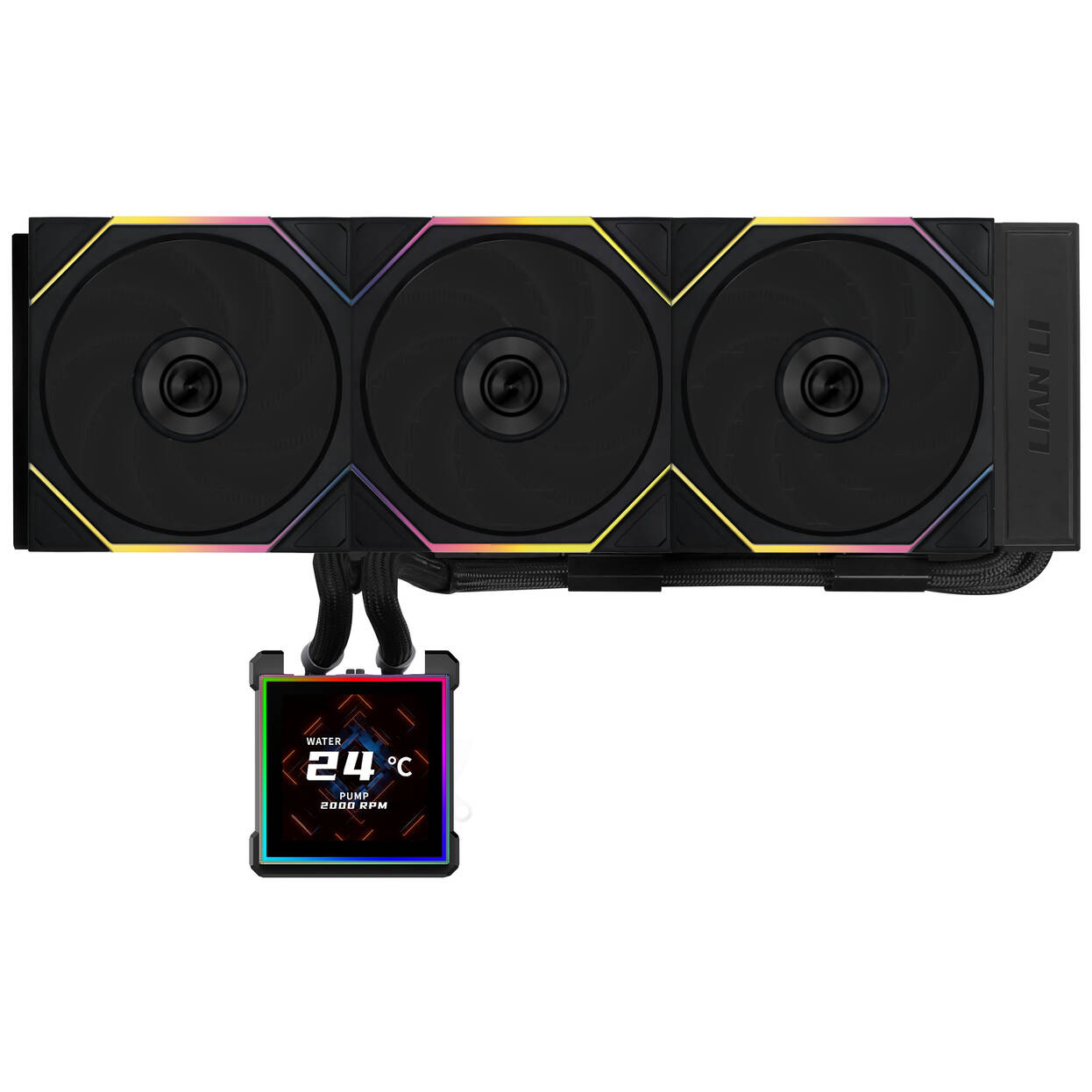 Lian Li O11 Vision Compact Case Bundle + HydroShift II LCD-S 360TL AiO - black