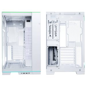 Lian Li O11 Dynamic EVO RGB PC Case Bundle + HydroShift II LCD-S 360TL AiO - White