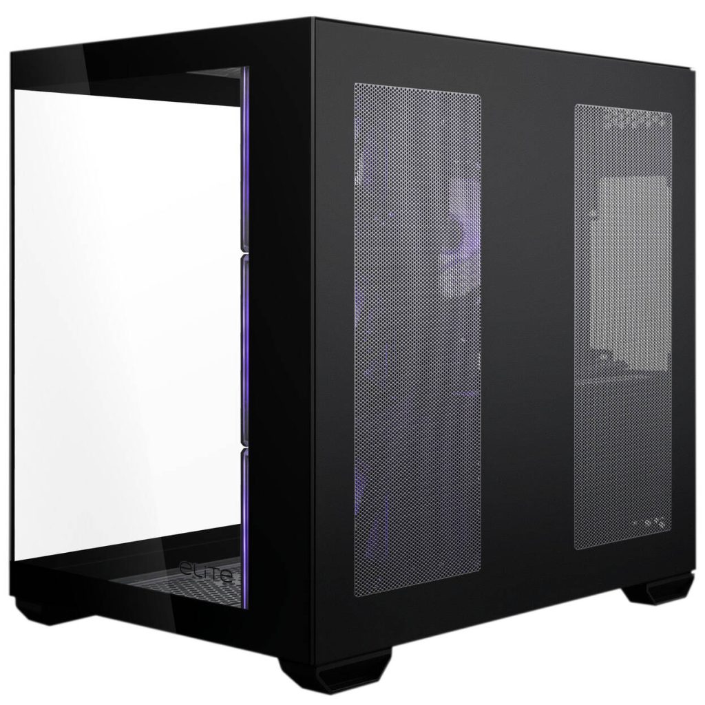 Cooler Master Elite 681 PC Case, Mid-Tower, ATX, Tempered Glass, RGB - including 4x 120mm ARGB Fans, Black