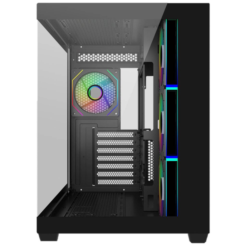Cooler Master Elite 681 PC Case, Mid-Tower, ATX, Tempered Glass, RGB - including 4x 120mm ARGB Fans, Black