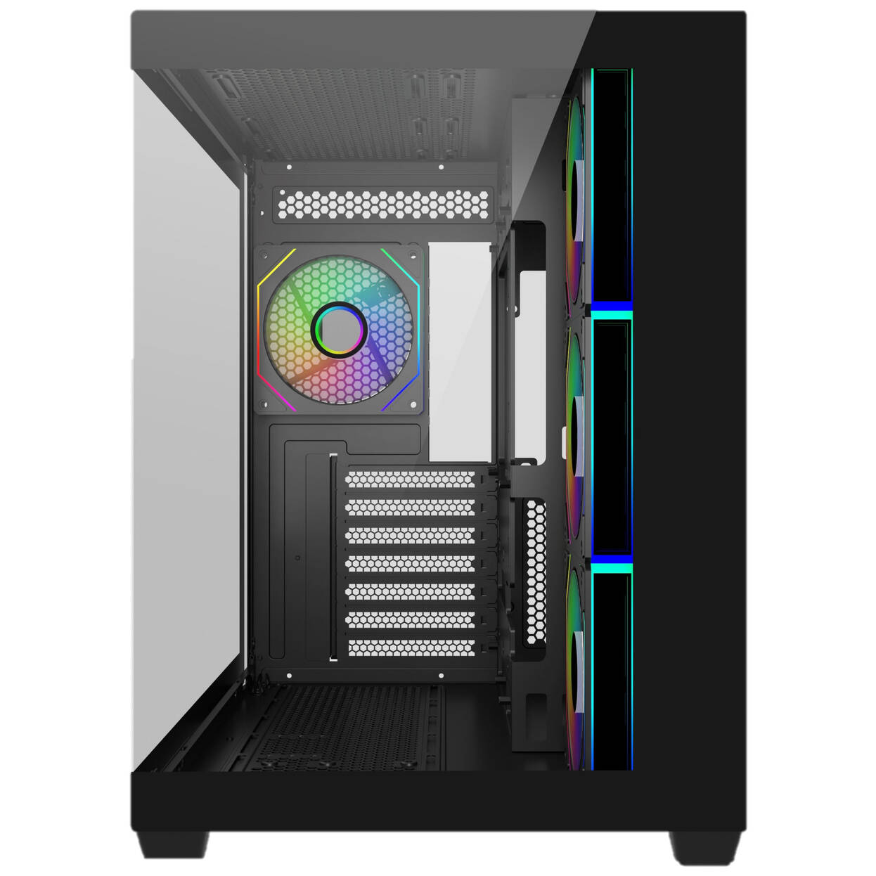 Cooler Master Elite 681 PC Case, Mid-Tower, ATX, Tempered Glass, RGB - including 4x 120mm ARGB Fans, Black
