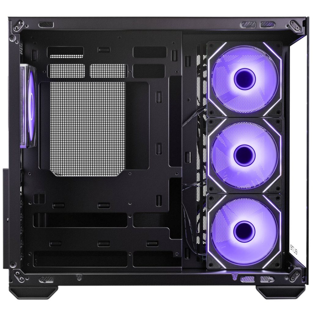 Cooler Master Elite 681 PC Case, Mid-Tower, ATX, Tempered Glass, RGB - including 4x 120mm ARGB Fans, Black