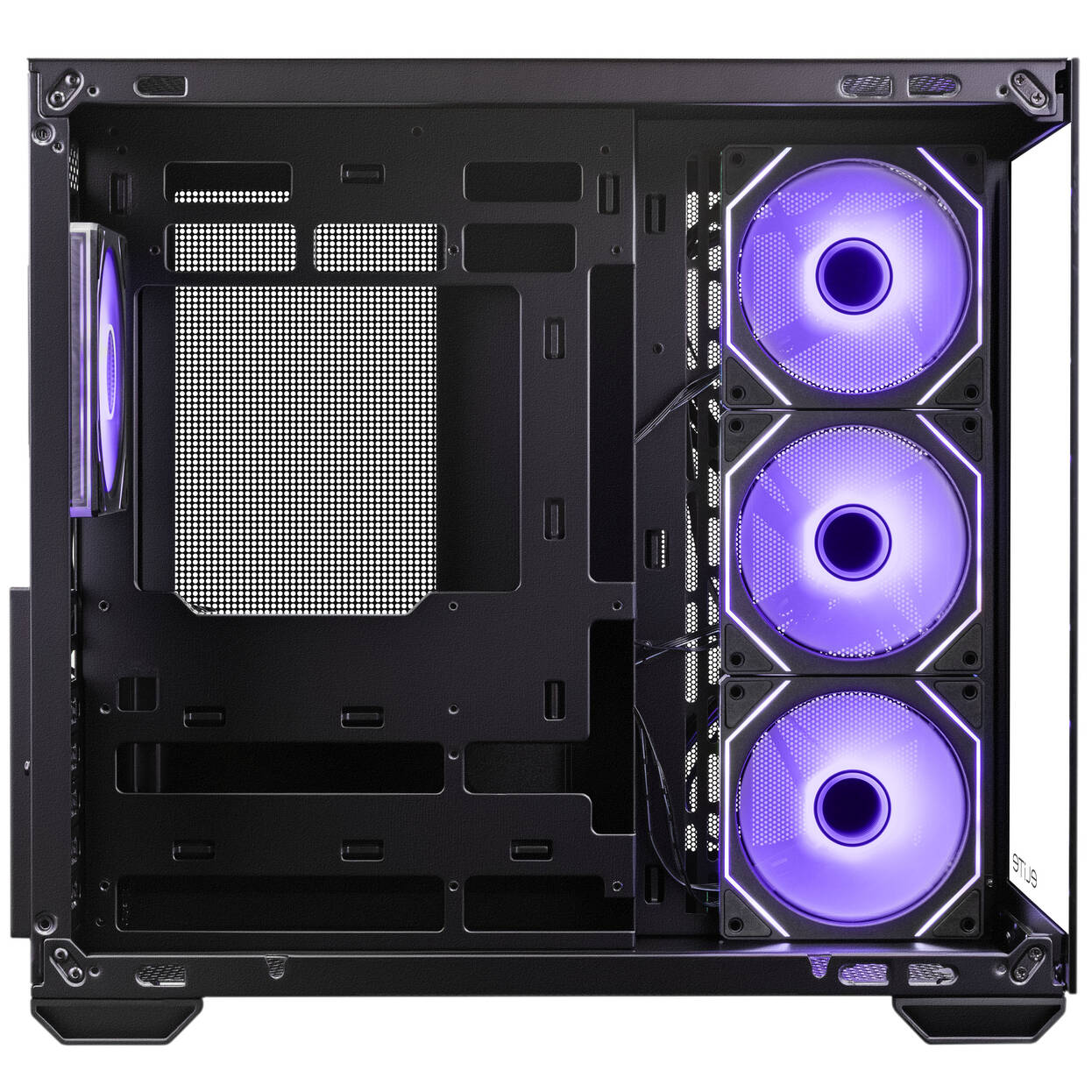 Cooler Master Elite 681 PC Case, Mid-Tower, ATX, Tempered Glass, RGB - including 4x 120mm ARGB Fans, Black