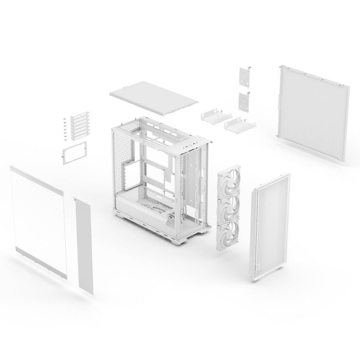 Fractal Design Epoch XL White TG Clear Tint PC Case, Mid-Tower, E-ATX, Tempered Glass – white