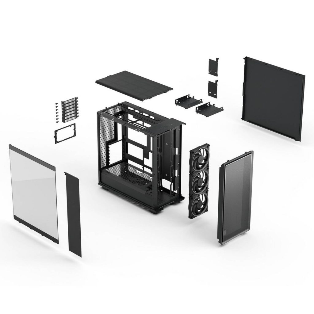 Fractal Design Epoch XL Black RGB TG Light Tint PC Case, Mid Tower, E-ATX, ARGB, Tempered Glass – Black