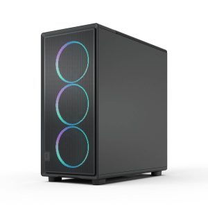 Fractal Design Epoch XL Black RGB TG Light Tint PC Case, Mid Tower, E-ATX, ARGB, Tempered Glass – Black
