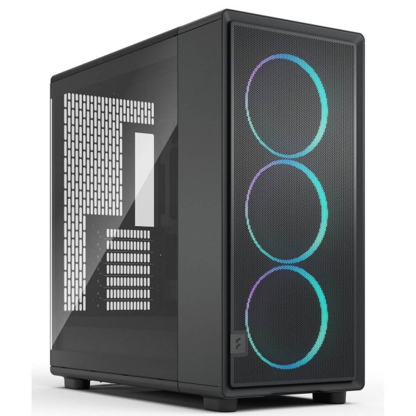 Fractal Design Epoch XL Black RGB TG Light Tint PC Case, Mid Tower, E-ATX, ARGB, Tempered Glass – Black
