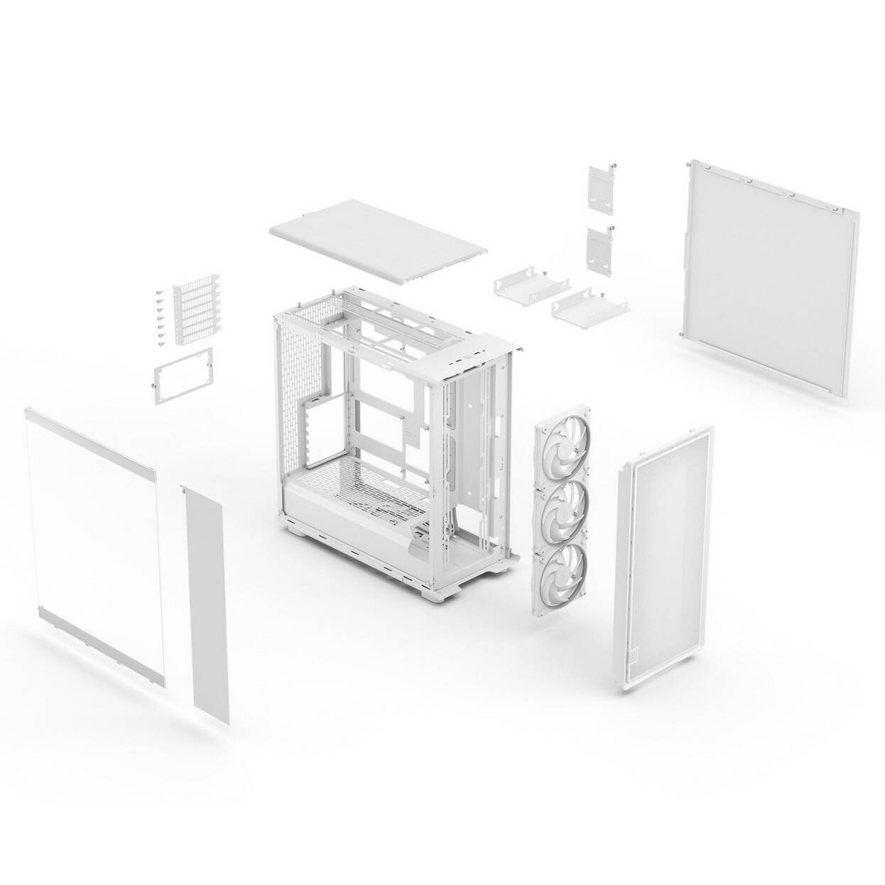 Fractal Design Epoch XL White RGB TG Clear Tint PC Case, Mid Tower, E-ATX, ARGB, Tempered Glass – white