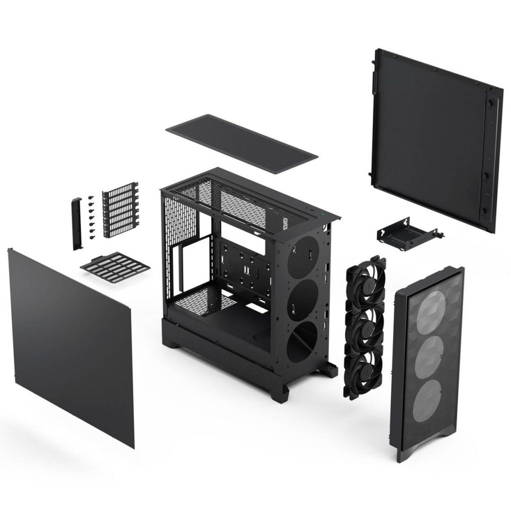 Fractal Design Pop 2 Air Solid PC Case, Mid Tower, ATX - including 3x 120mm fans, black