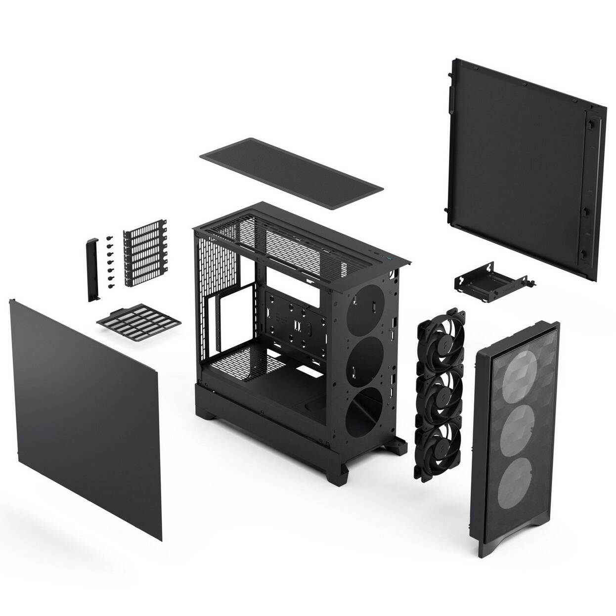 Fractal Design Pop 2 Air Solid PC Case, Mid Tower, ATX - including 3x 120mm fans, black