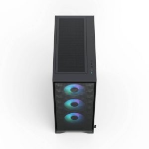 Fractal Design Pop 2 Air TG RGB PC Case, Mid Tower, ATX, Tempered Glass - including 3x 120mm RGB Fans, Black