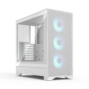Fractal Design Pop 2 Air TG RGB PC Case, Mid Tower, ATX, Tempered Glass – including 3x 120mm RGB fans, white