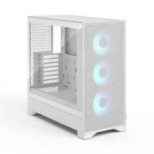 Fractal Design Pop 2 Air TG RGB PC Case, Mid Tower, ATX, Tempered Glass – including 3x 120mm RGB fans, white