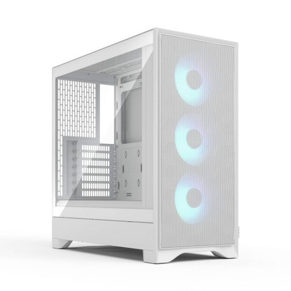 Fractal Design Pop 2 Air TG RGB PC Case, Mid Tower, ATX, Tempered Glass – including 3x 120mm RGB fans, white
