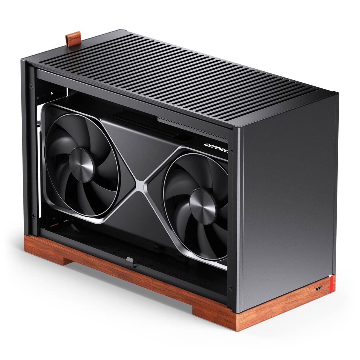 Jonsbo T9 PC Case, Mini Case, ITX, PCIe 5.0 Riser Cable - Black - B-Grade