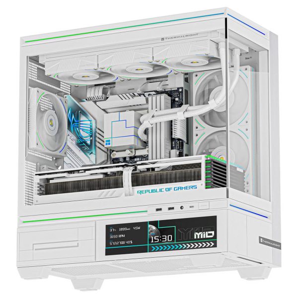 Thermalright TL-M10 Vision PC Case, Mini Case, mATX, RGB, Tempered Glass – white