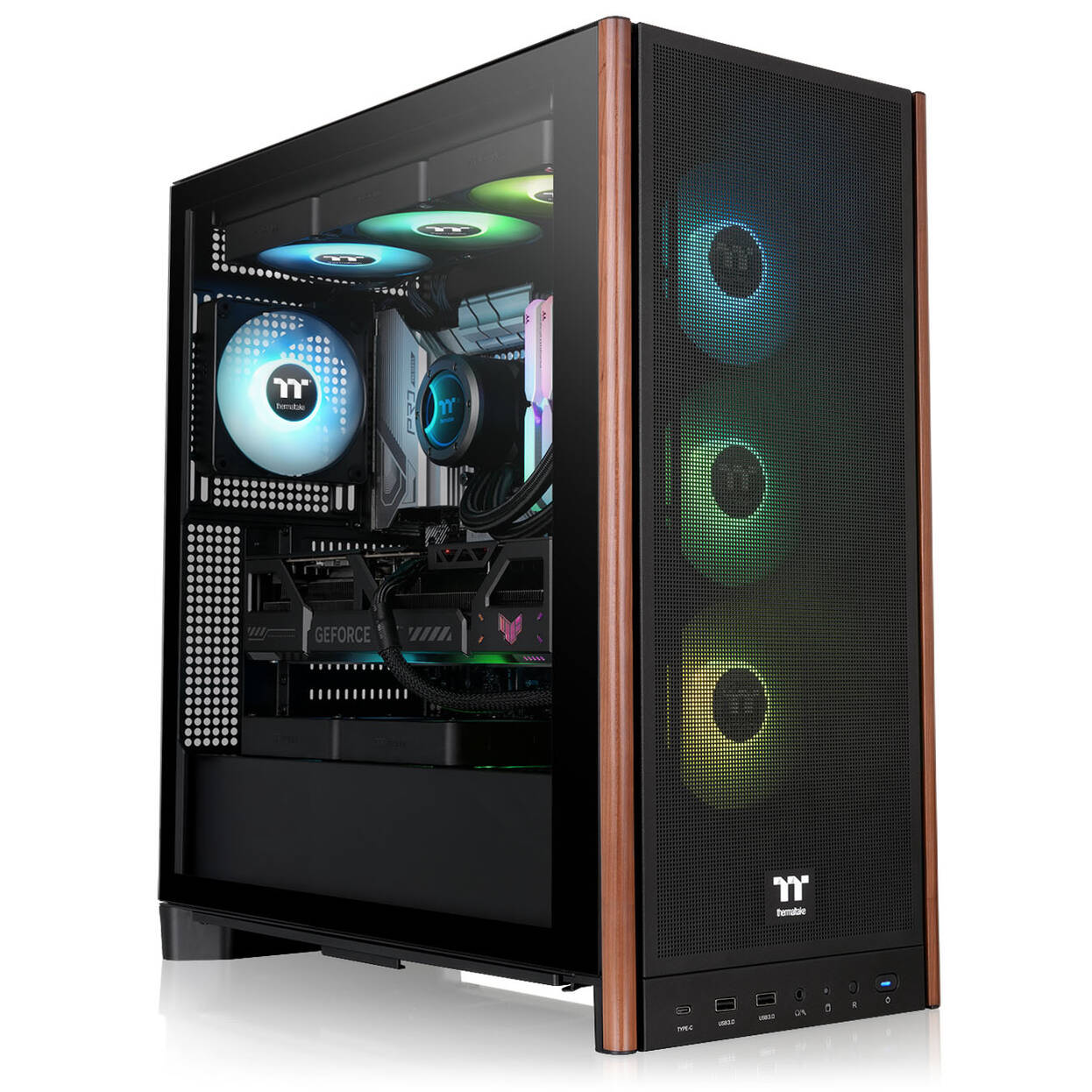 Thermaltake S370 WS PC Case, Mid-Tower, E-ATX, Tempered Glass - black