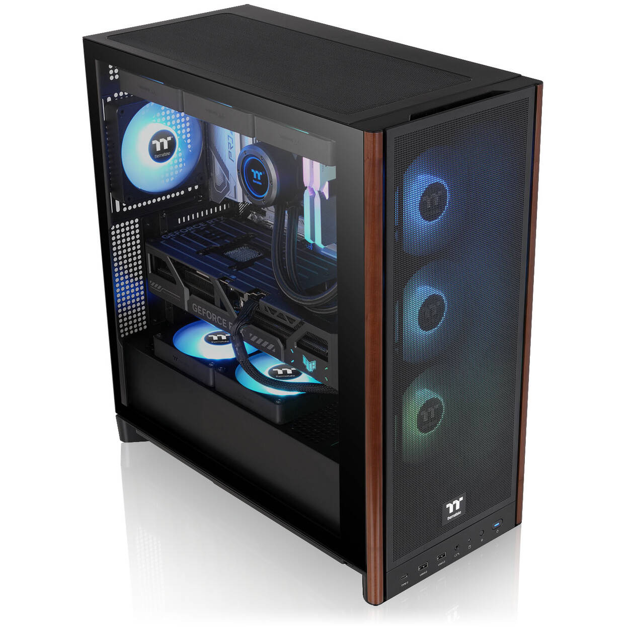 Thermaltake S370 WS PC Case, Mid-Tower, E-ATX, Tempered Glass - black