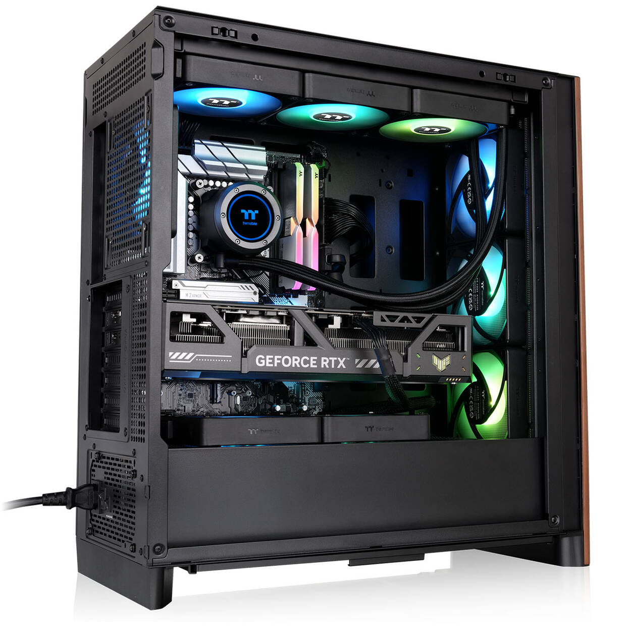 Thermaltake S370 WS PC Case, Mid-Tower, E-ATX, Tempered Glass - black